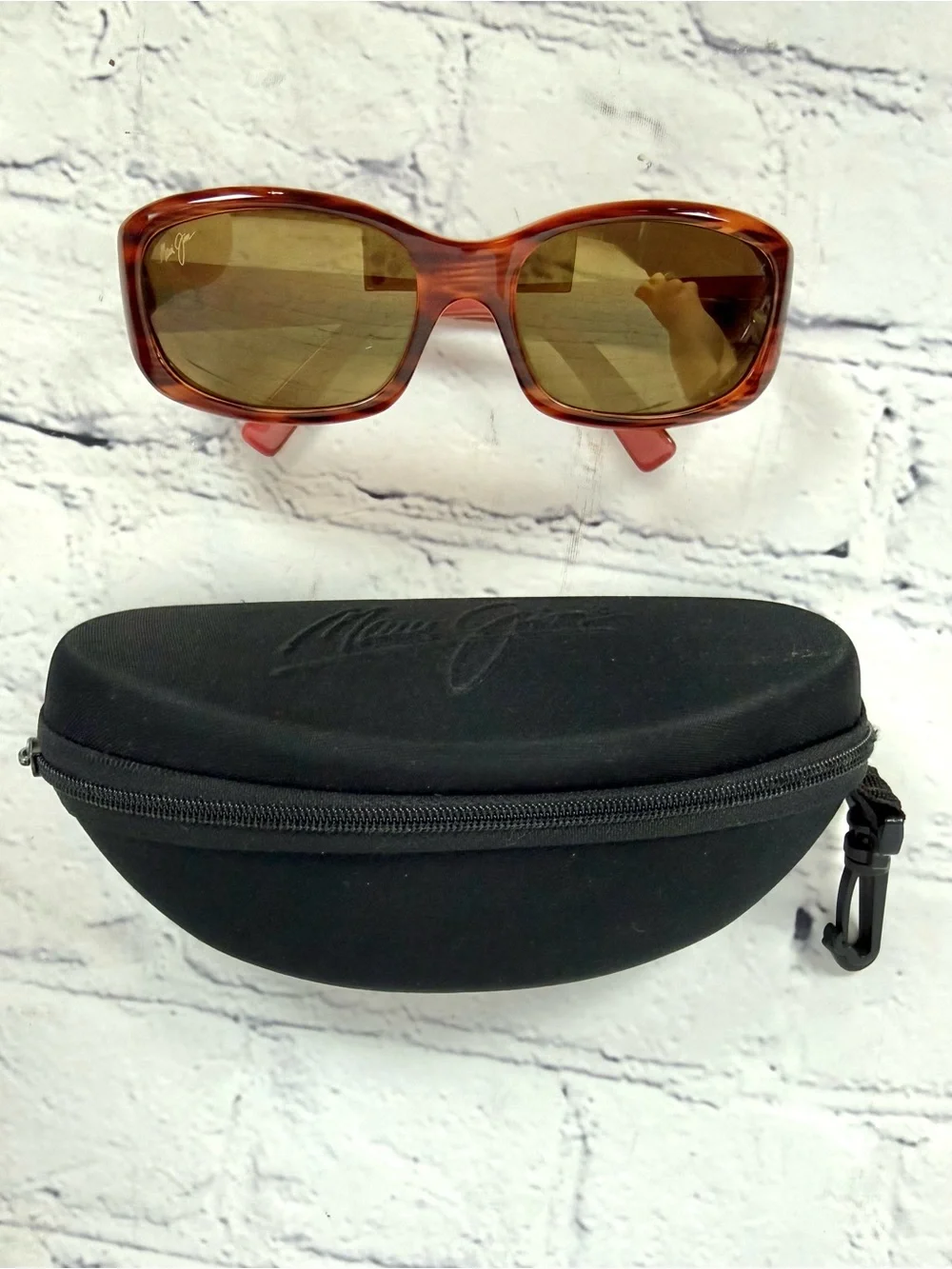 Maui Jim Punchbowl MJ219-12 Rectangle Rosewood Pink/Brown 54-17 135 Made Italy